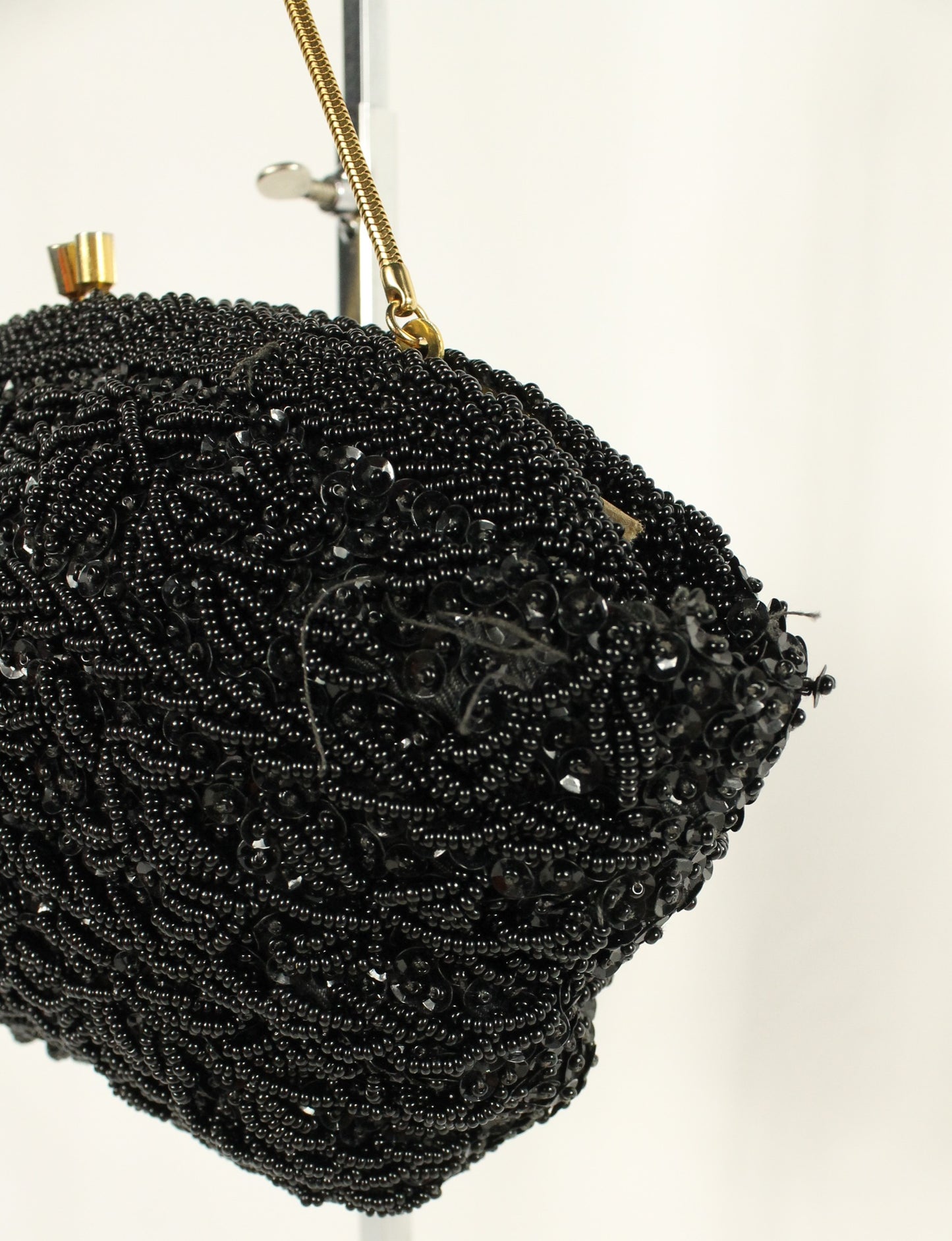 Vintage Simpson's Hand-Beaded Clutch Set: Black & White Evening Bags