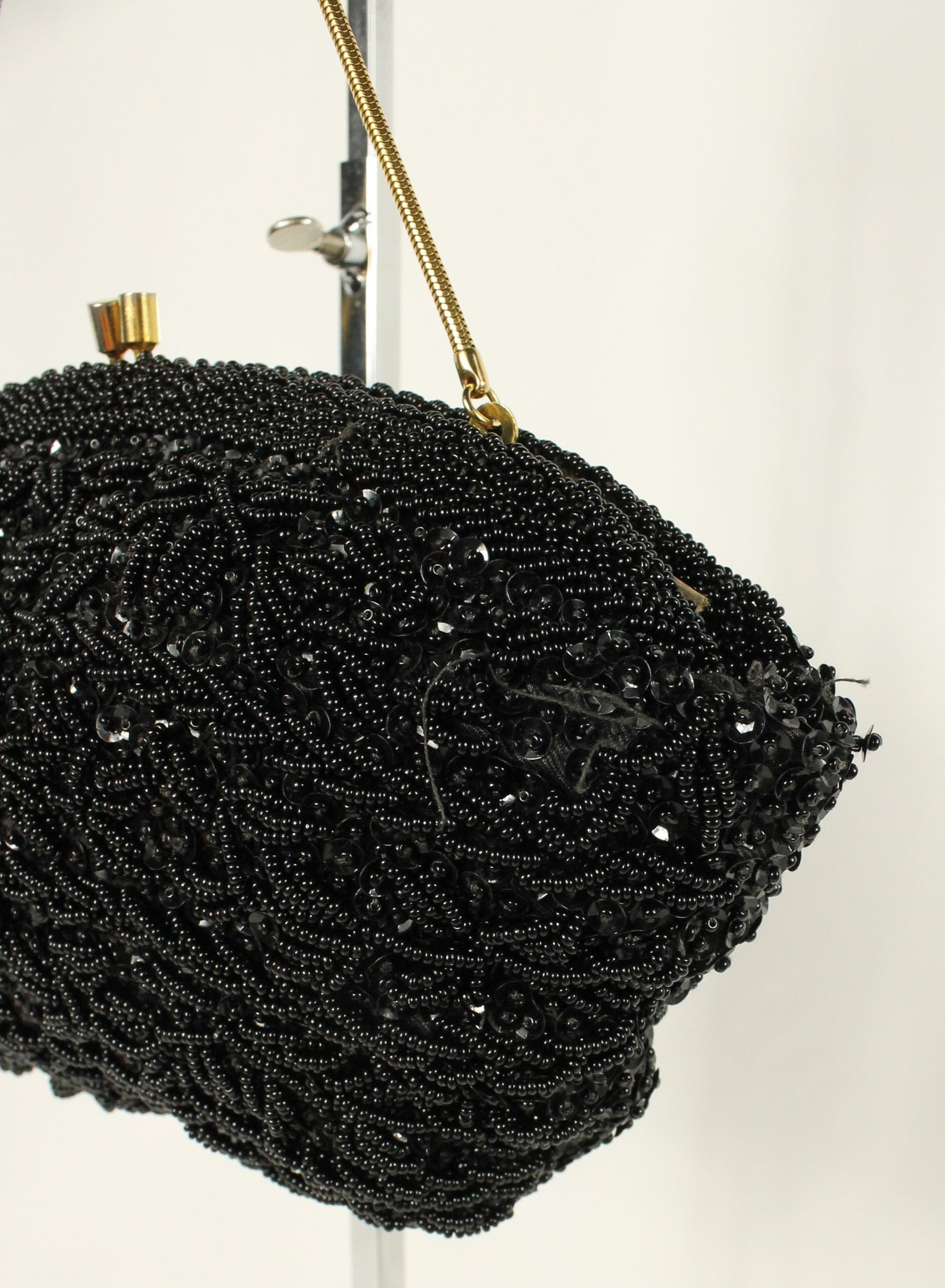 Vintage Simpson's Hand-Beaded Clutch Set: Black & White Evening Bags