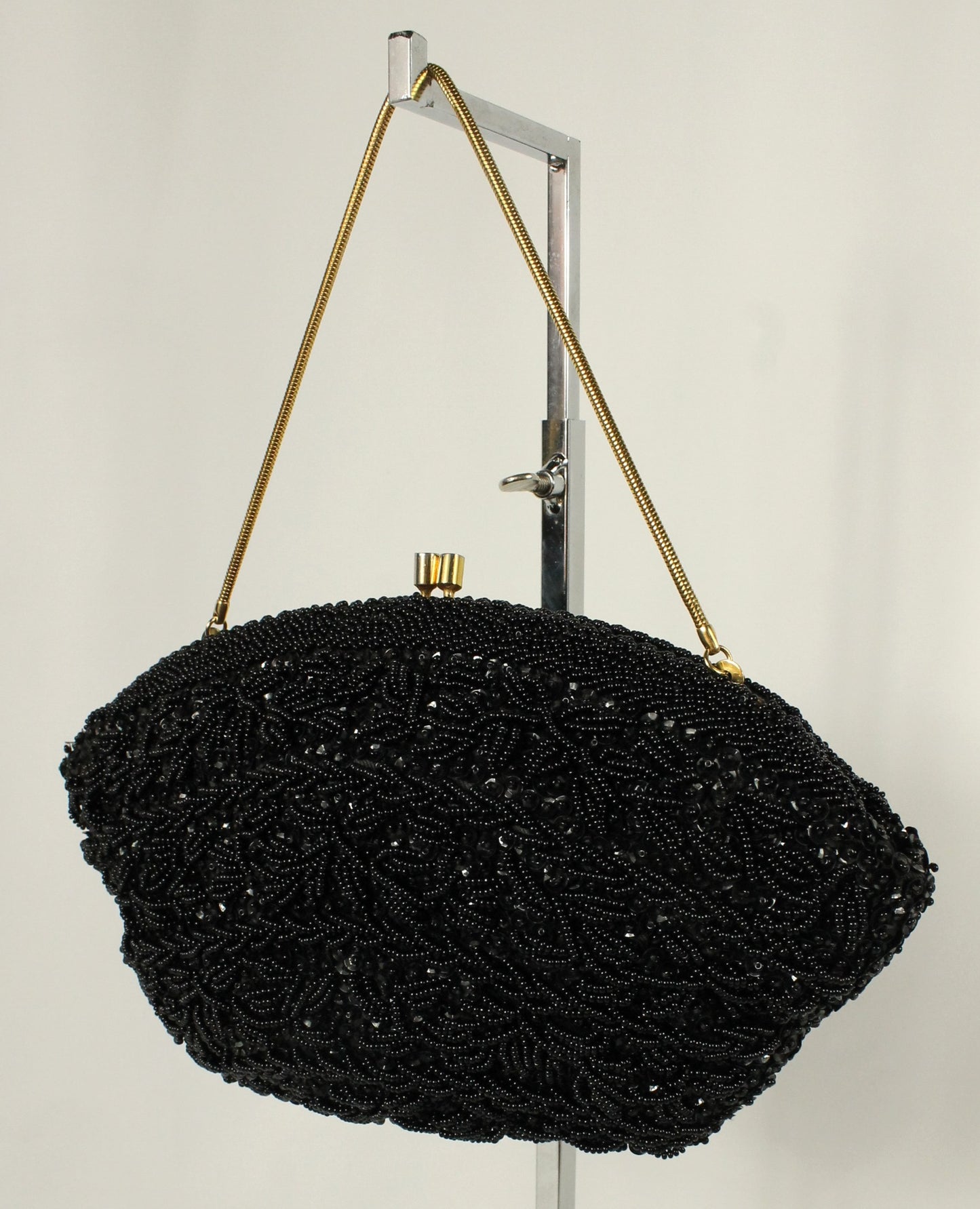 Vintage Simpson's Hand-Beaded Clutch Set: Black & White Evening Bags