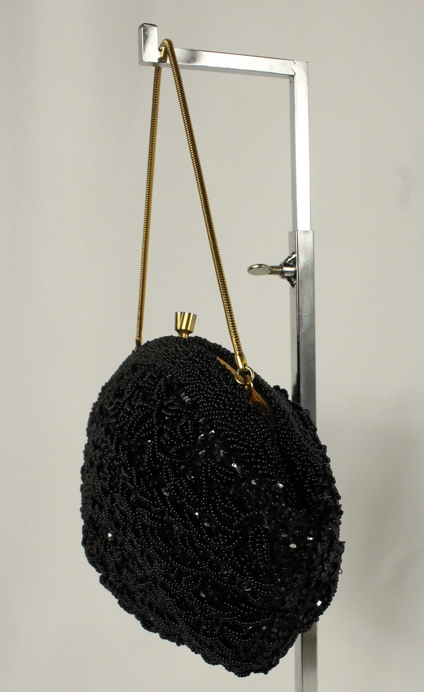 Vintage Simpson's Hand-Beaded Clutch Set: Black & White Evening Bags