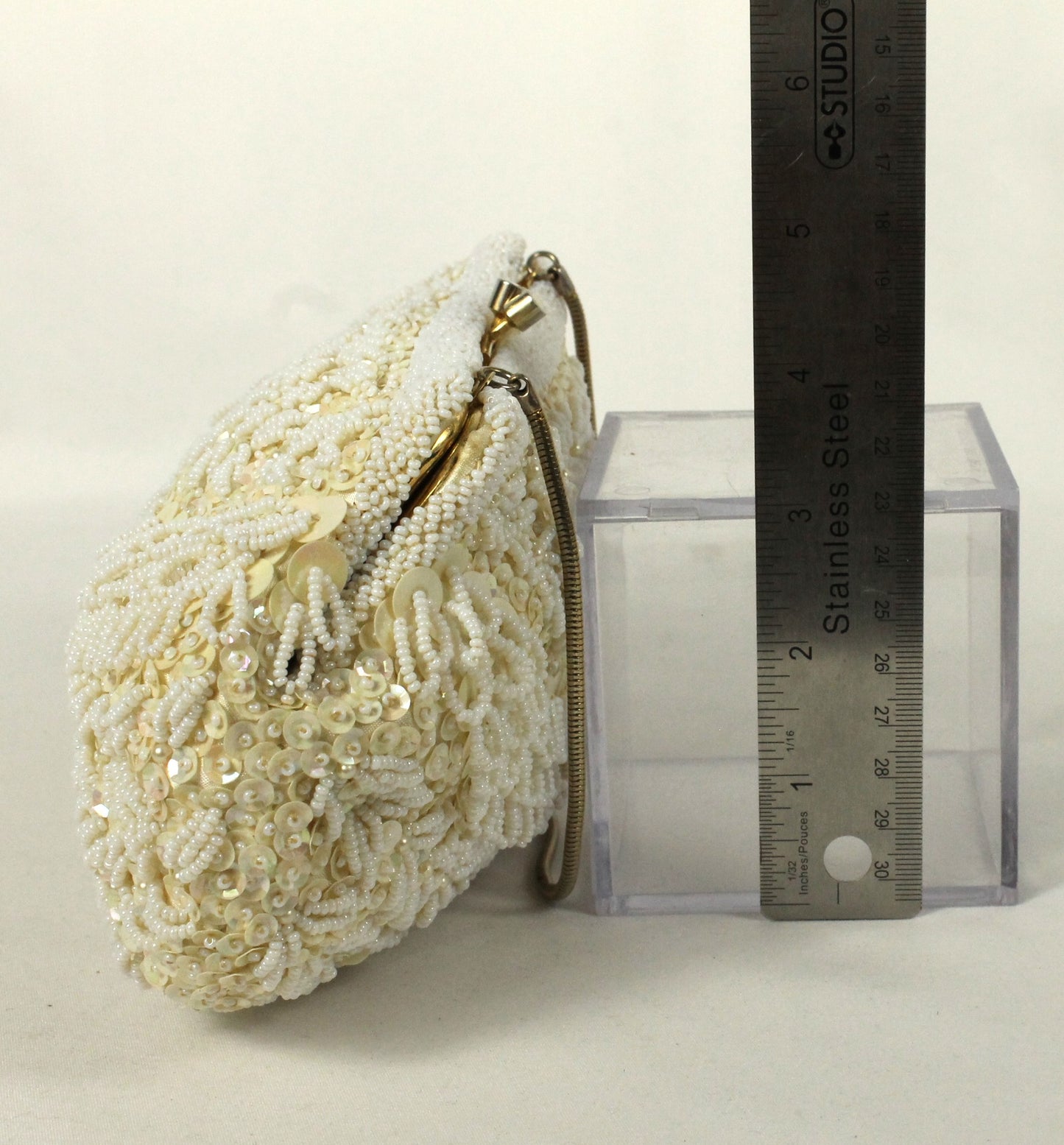 Vintage Simpson's Hand-Beaded Clutch Set: Black & White Evening Bags