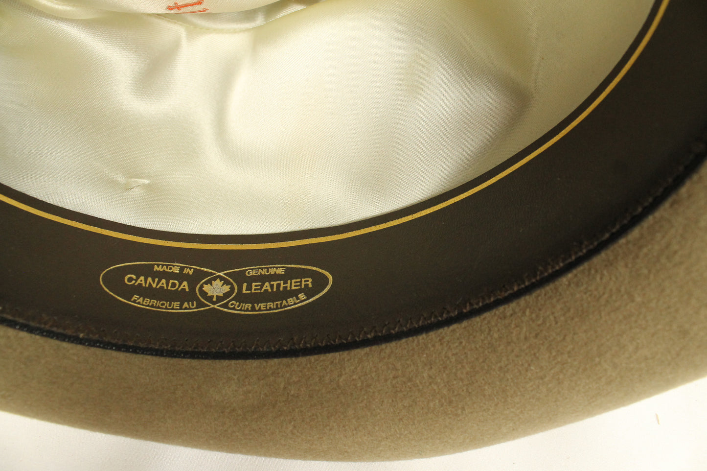 Khaki Felt Alpine/Tyrolean Hat by Biltmore - Braided Band & Golden Pheasant Lining