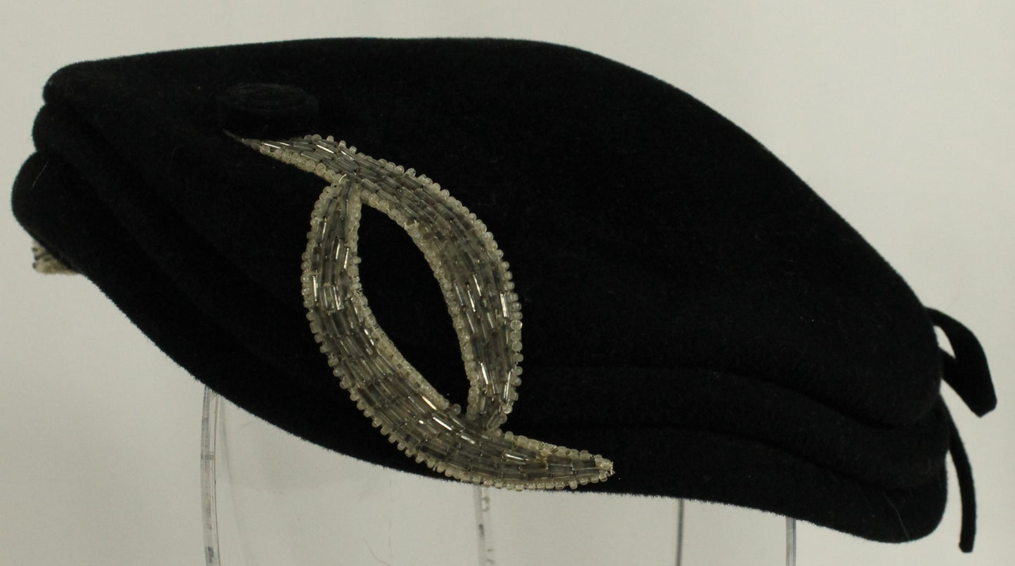 Collection of Classic Black Women's Headwear (5 Hats) - Velvet, Fascinator & Cloche