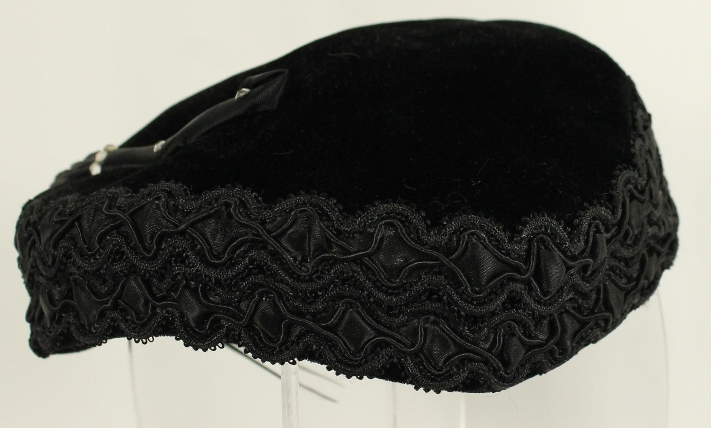Collection of Classic Black Women's Headwear (5 Hats) - Velvet, Fascinator & Cloche