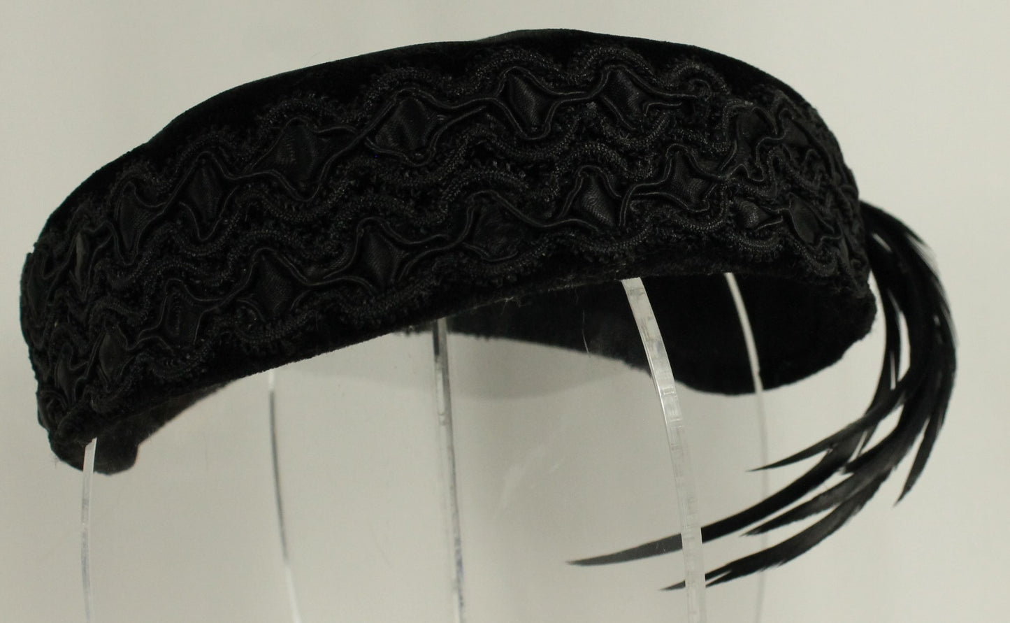 Collection of Classic Black Women's Headwear (5 Hats) - Velvet, Fascinator & Cloche
