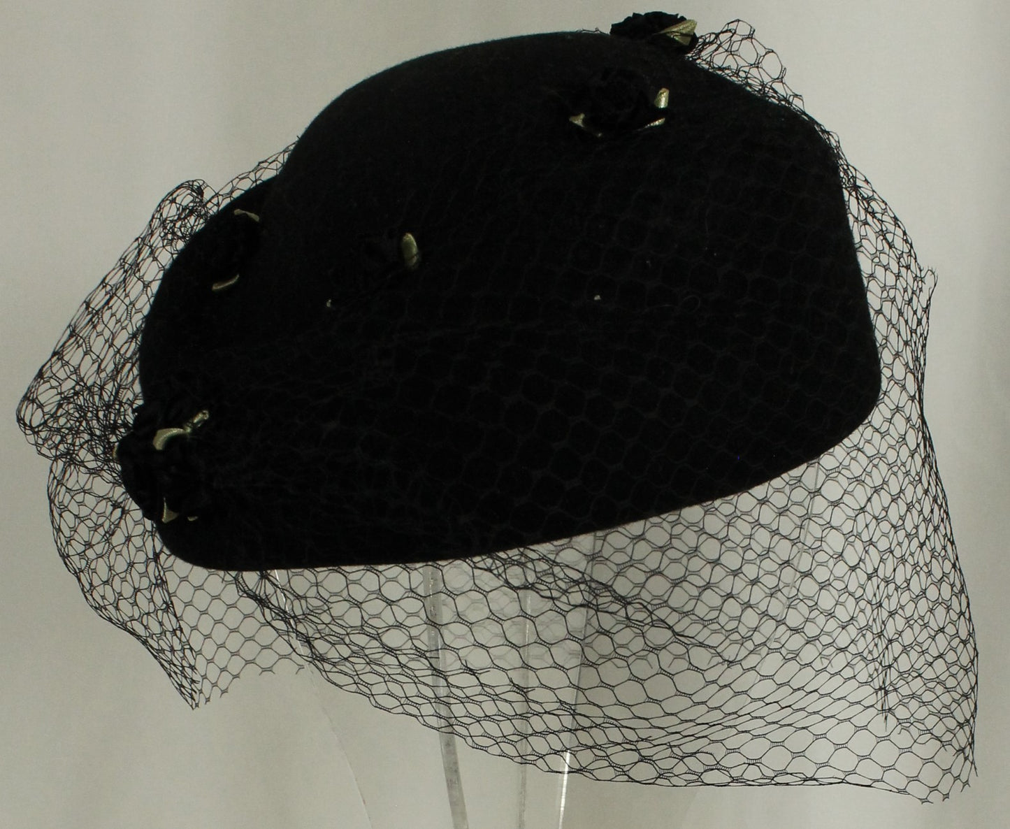 Collection of Classic Black Women's Headwear (5 Hats) - Velvet, Fascinator & Cloche