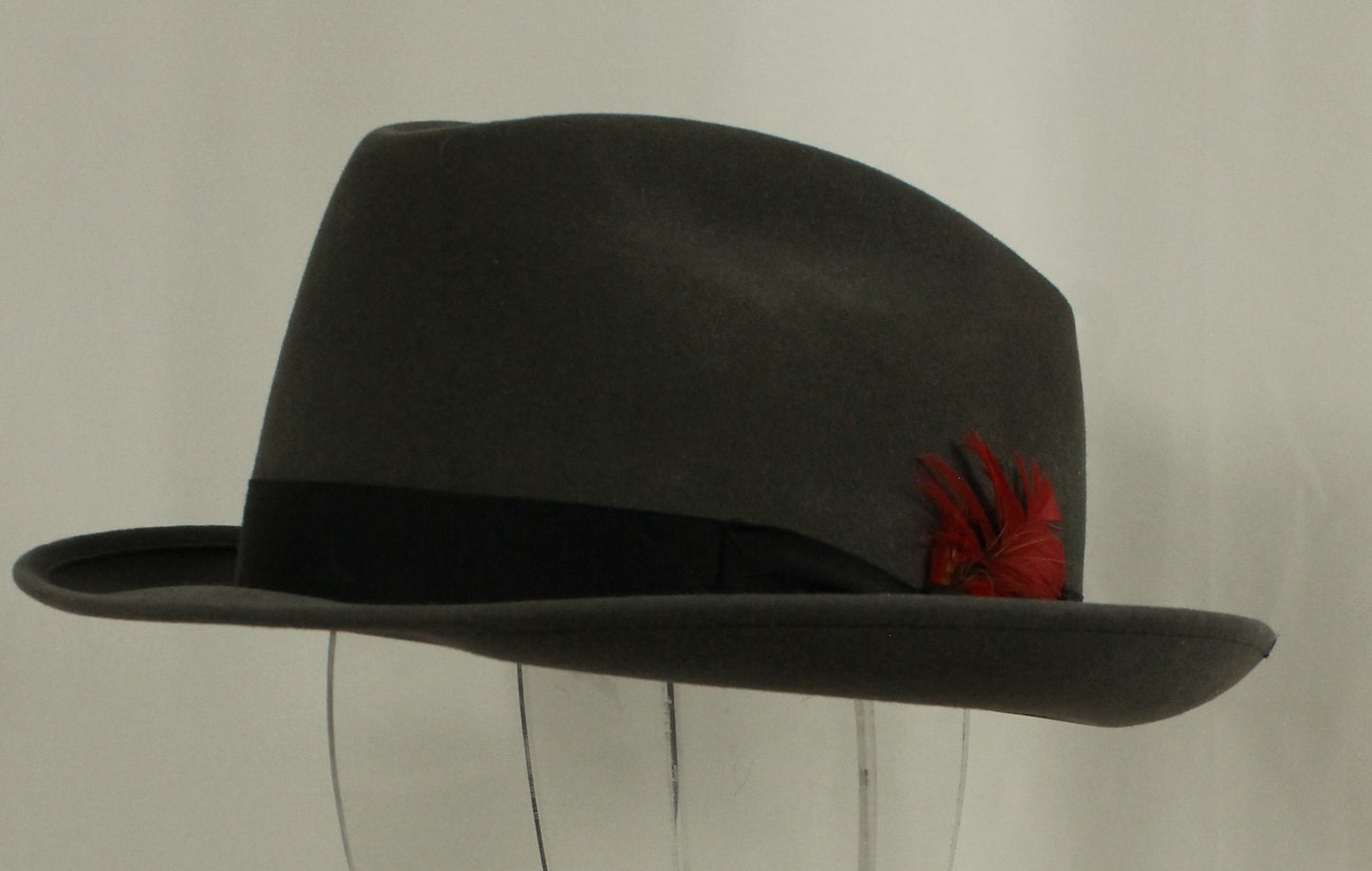 Vintage Mallory by Stetson Gray Fedora Hat – Size 7½ (60) with Original Octagonal Box