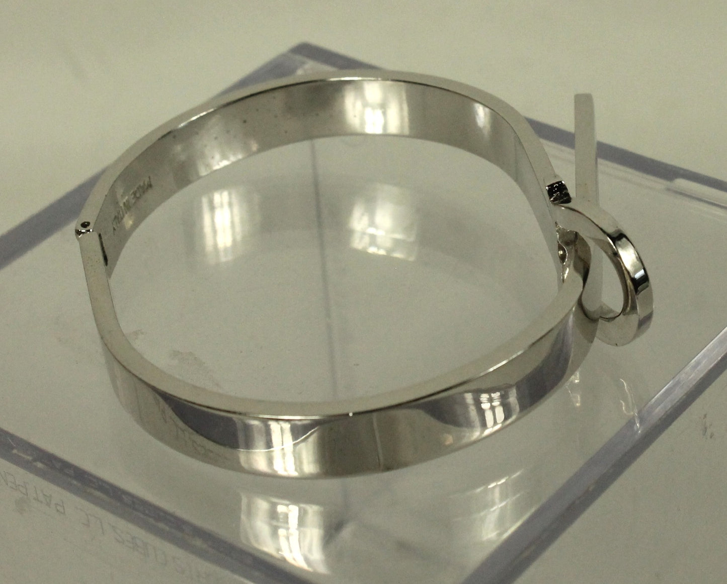 Sleek Designer Modern Silver Cuff Bracelet with Engraved Buckle