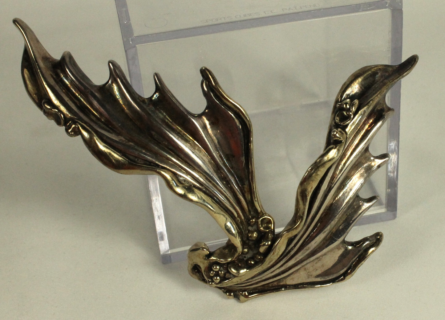 Dramatic Vintage Joseph Eustance Sterling Silver Abstract Wing or Dragon Brooch/Pendant