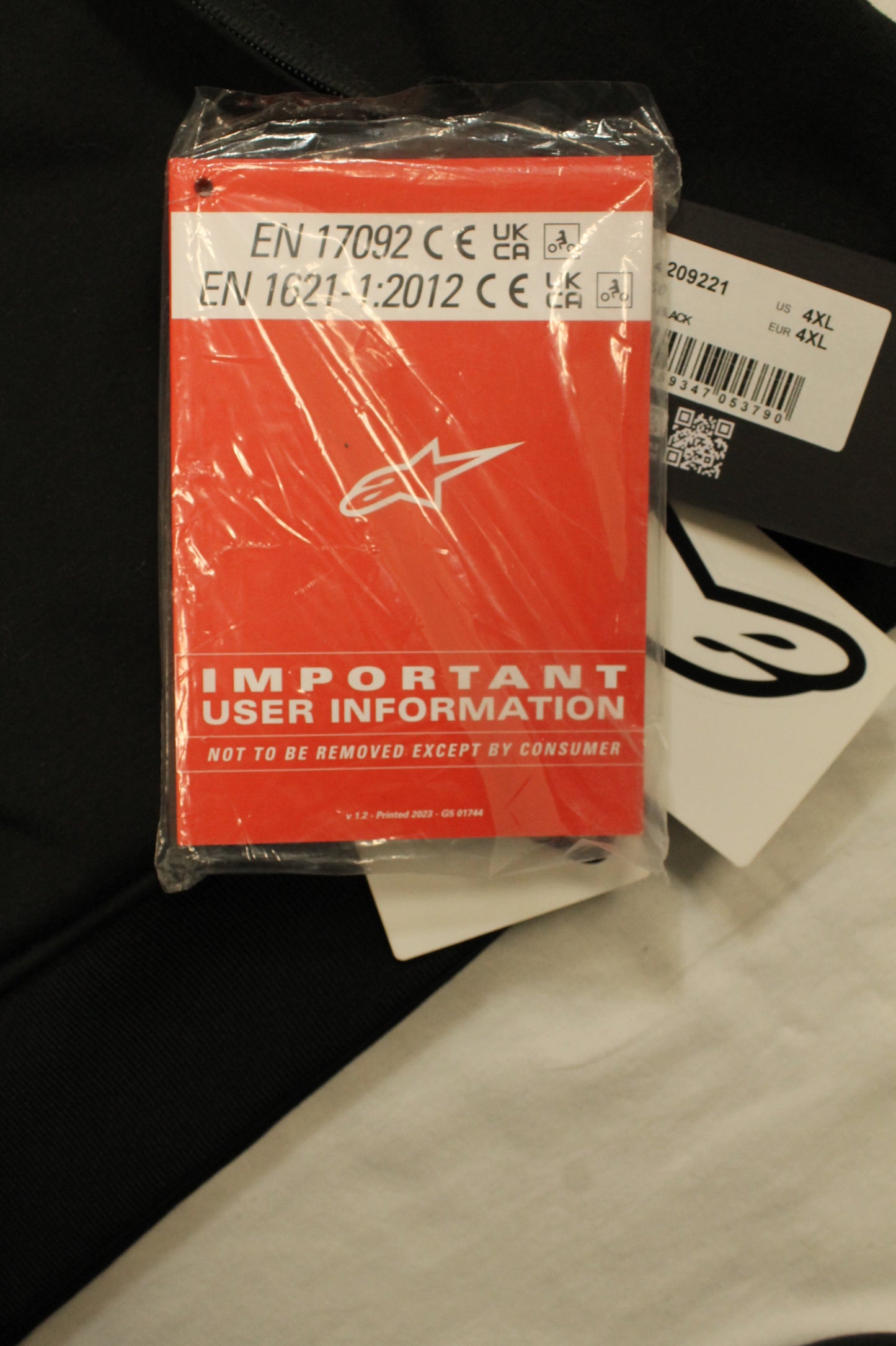 Alpinestars Motorcycling Hoodie Size 4XL