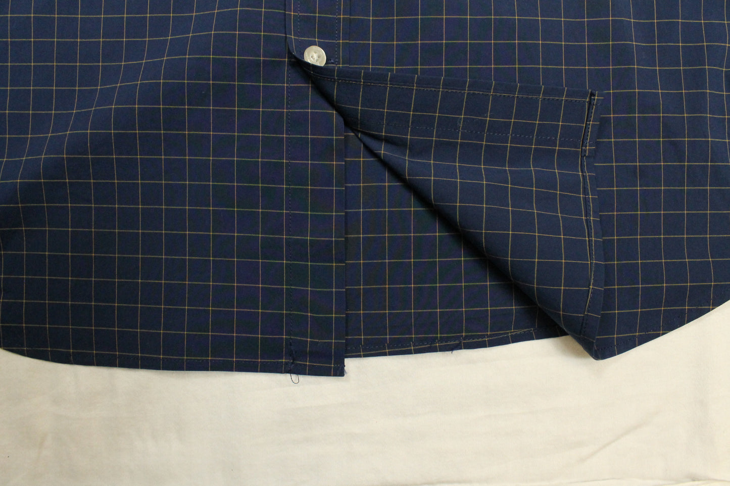 Banana Republic Blue Purple Square Button-Down Men's Medium