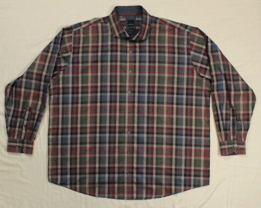 Daniel Hechter Tartan/Plaid Button-Down Shirt Men's 2X
