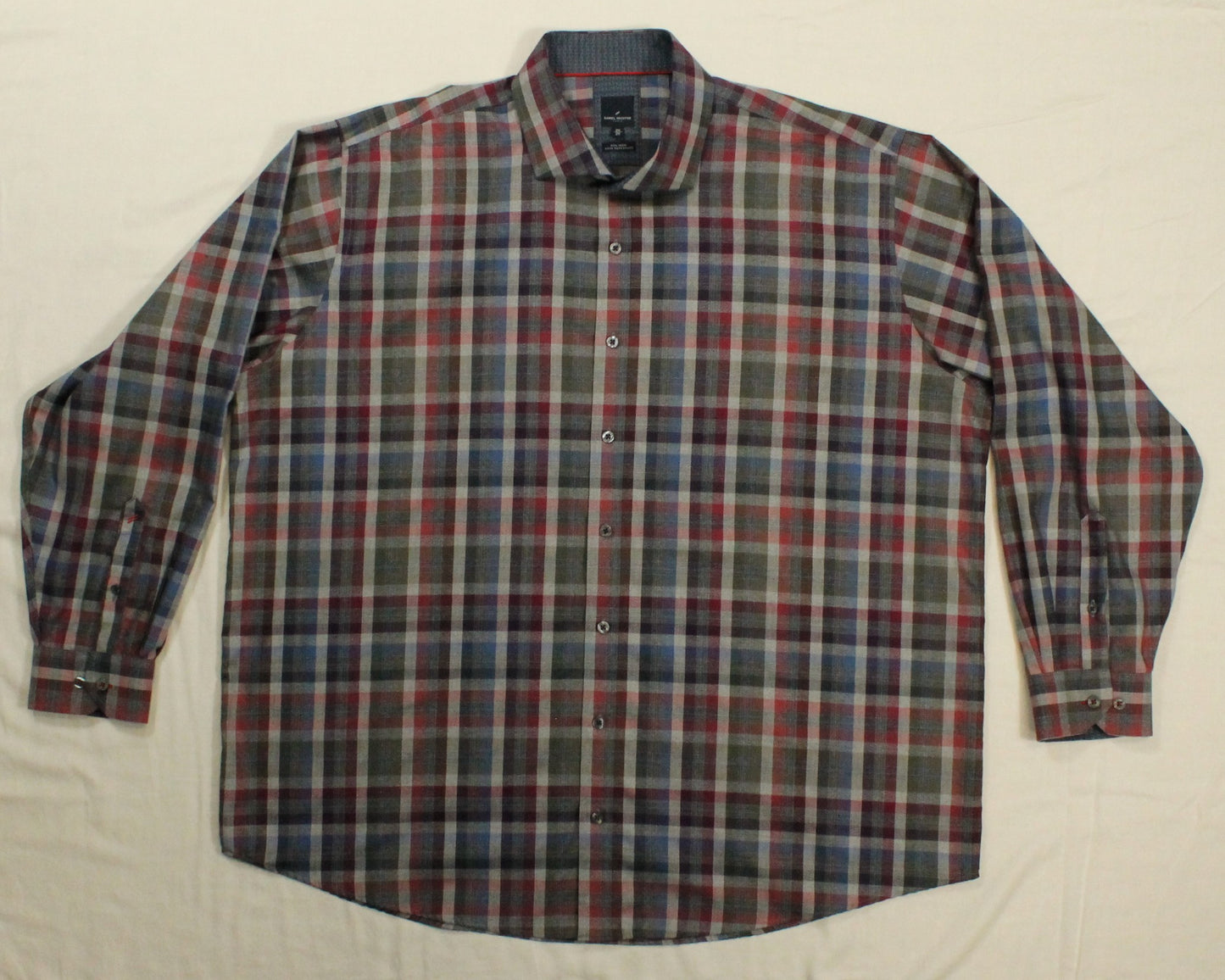 Daniel Hechter Tartan/Plaid Button-Down Shirt Men's 2X