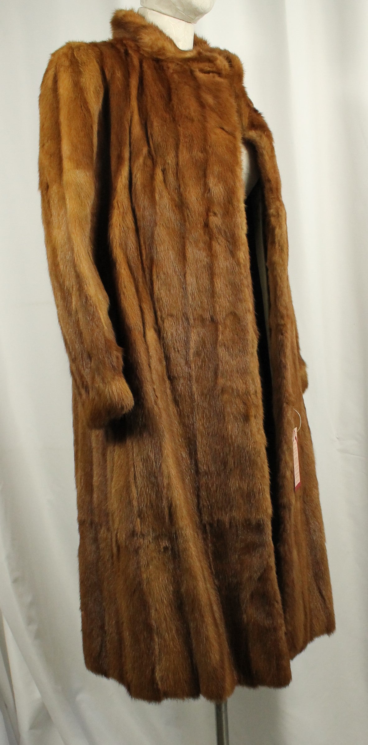 Luxurious Vintage Barringtons Russet Mink Fur Coat - Full Length, Elegant Style SIZE M