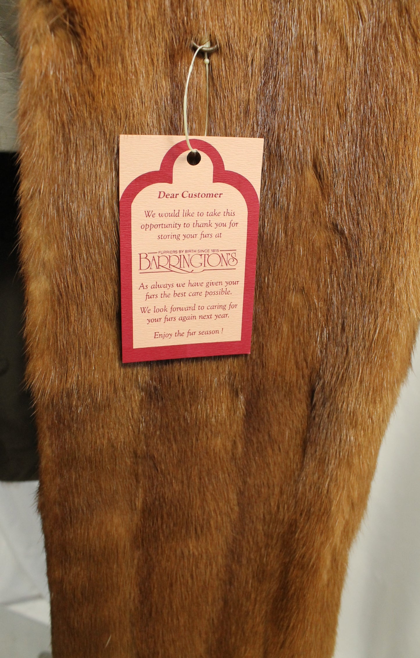 Luxurious Vintage Barringtons Russet Mink Fur Coat - Full Length, Elegant Style SIZE M