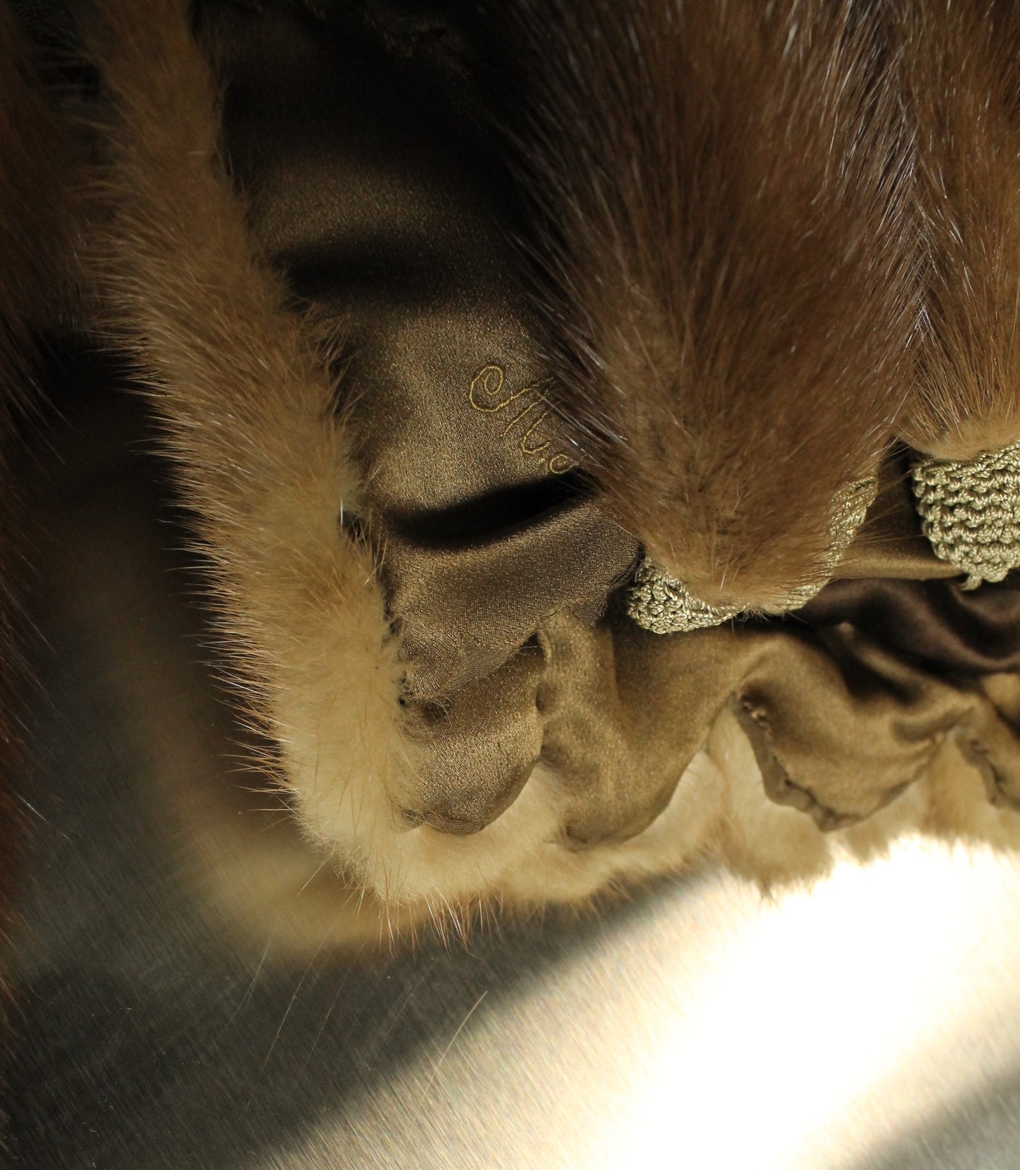 Vintage Mink Fur Stole/Wrap - Rich Brown Color with Full Fur Tails