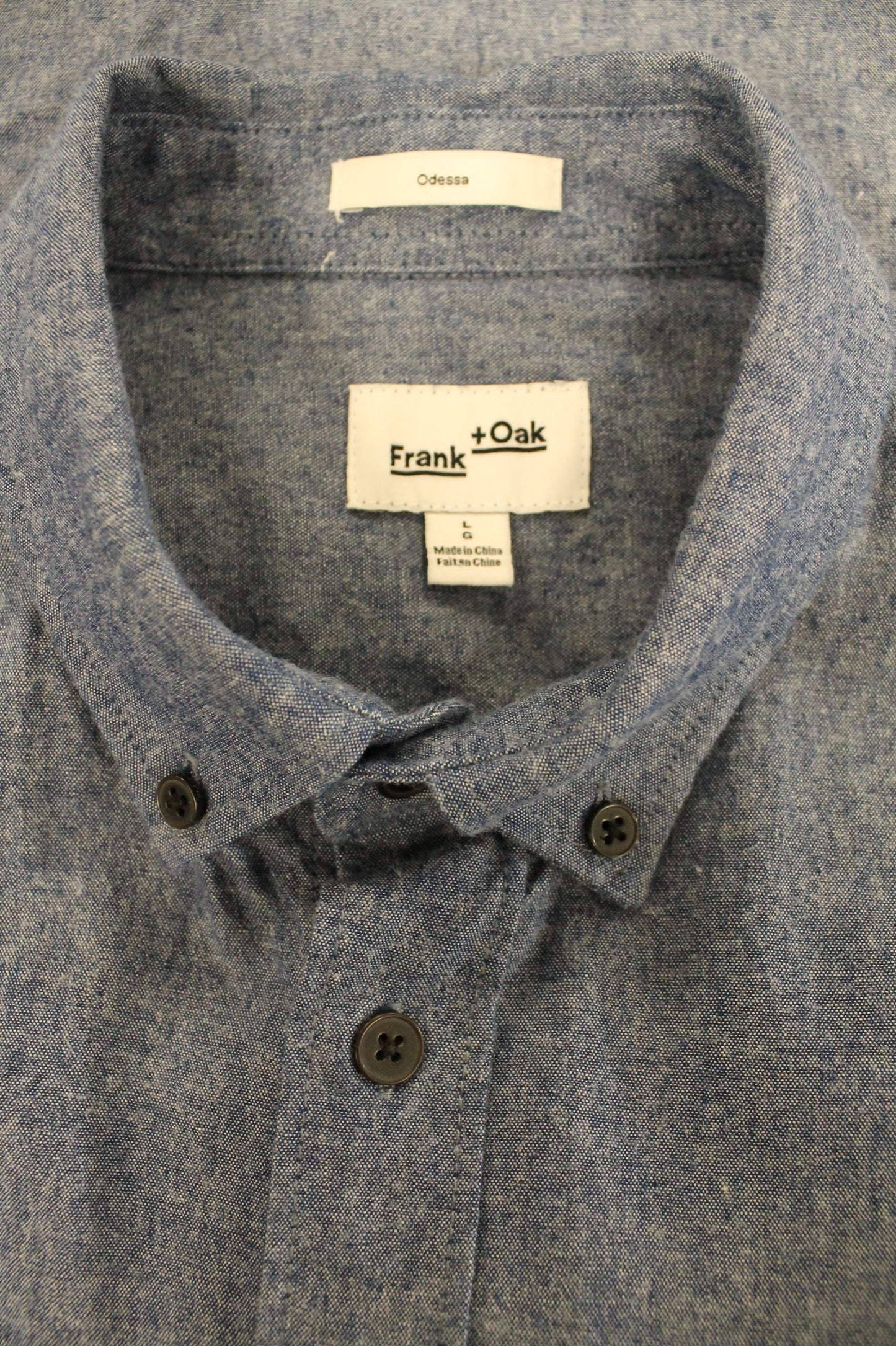 Frank and Oak Chambray Button-down Men's Large