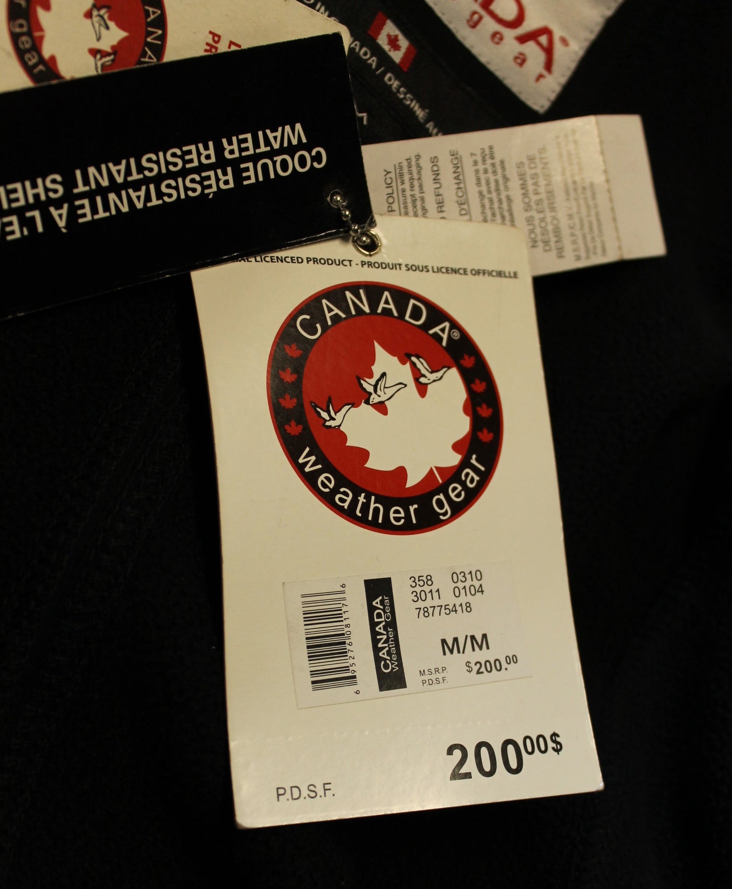 Canada Weather Gear Hooded Jacket Size Medium