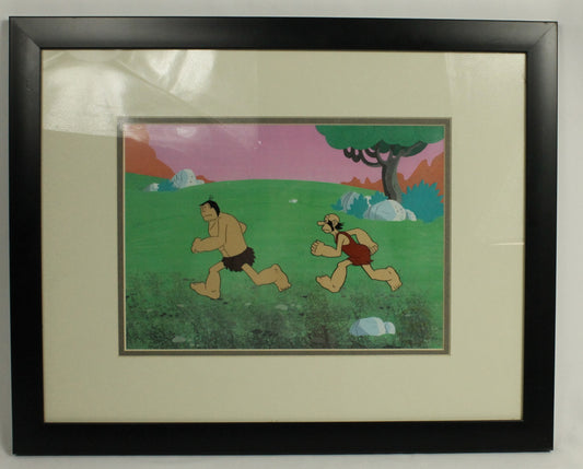 Alley Oop & Ooola Original Production Cel - Framed Filmation Hand-Painted Animation Art