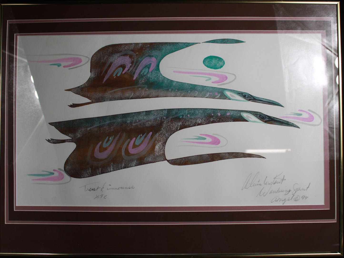 Alvin Constant "Trust & Innocence" Wandering Spirit Signed Original Art 1994