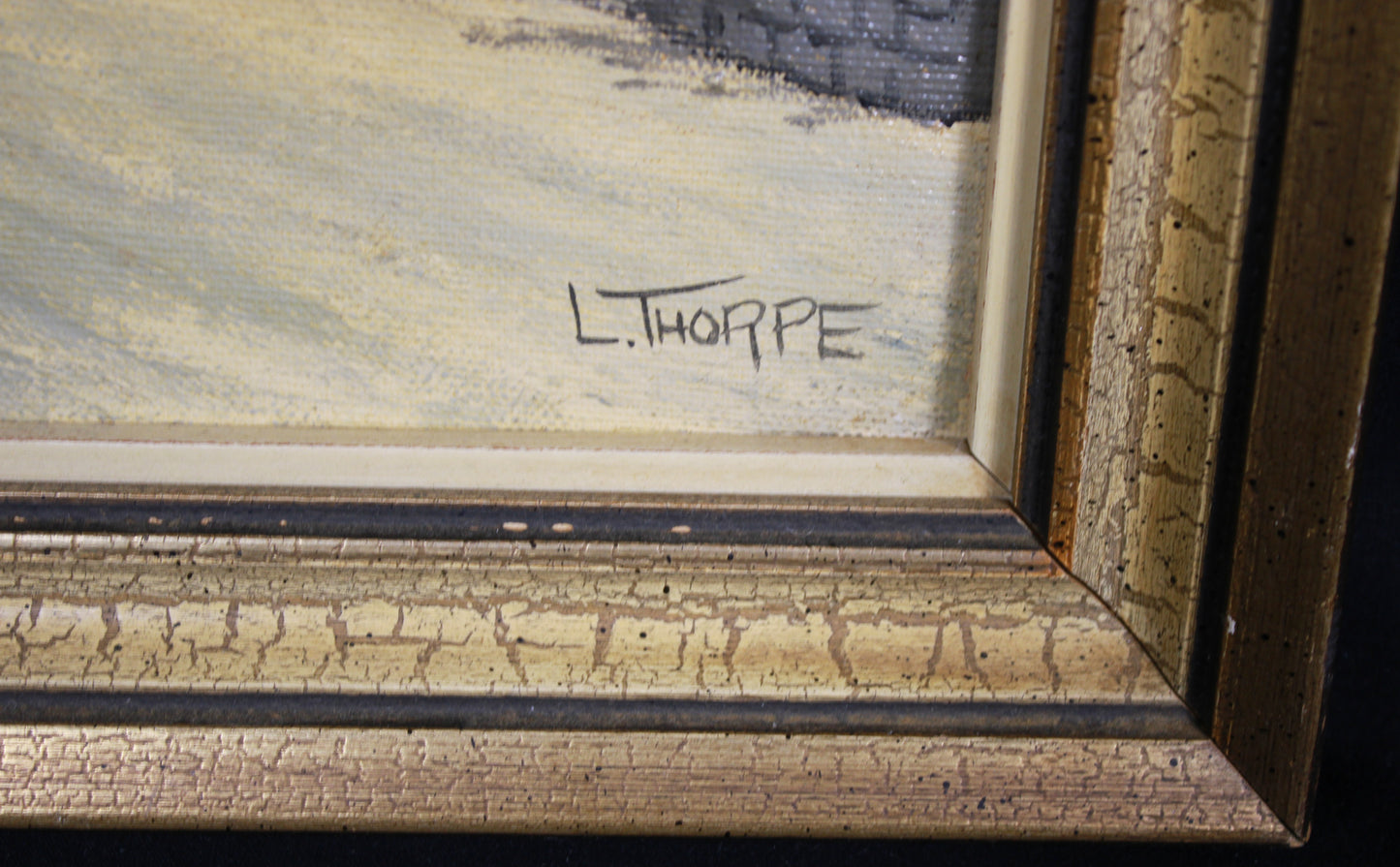 Original L. Thorpe Oil Painting - Bredon Village Worcestershire Landscape