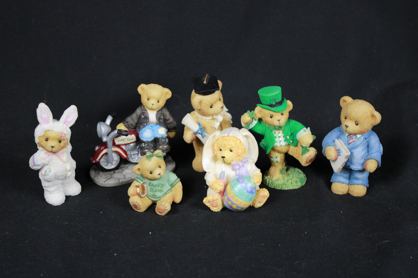 Cherished Teddies and Lovable Teddies Figurine Collection - 7 Pieces