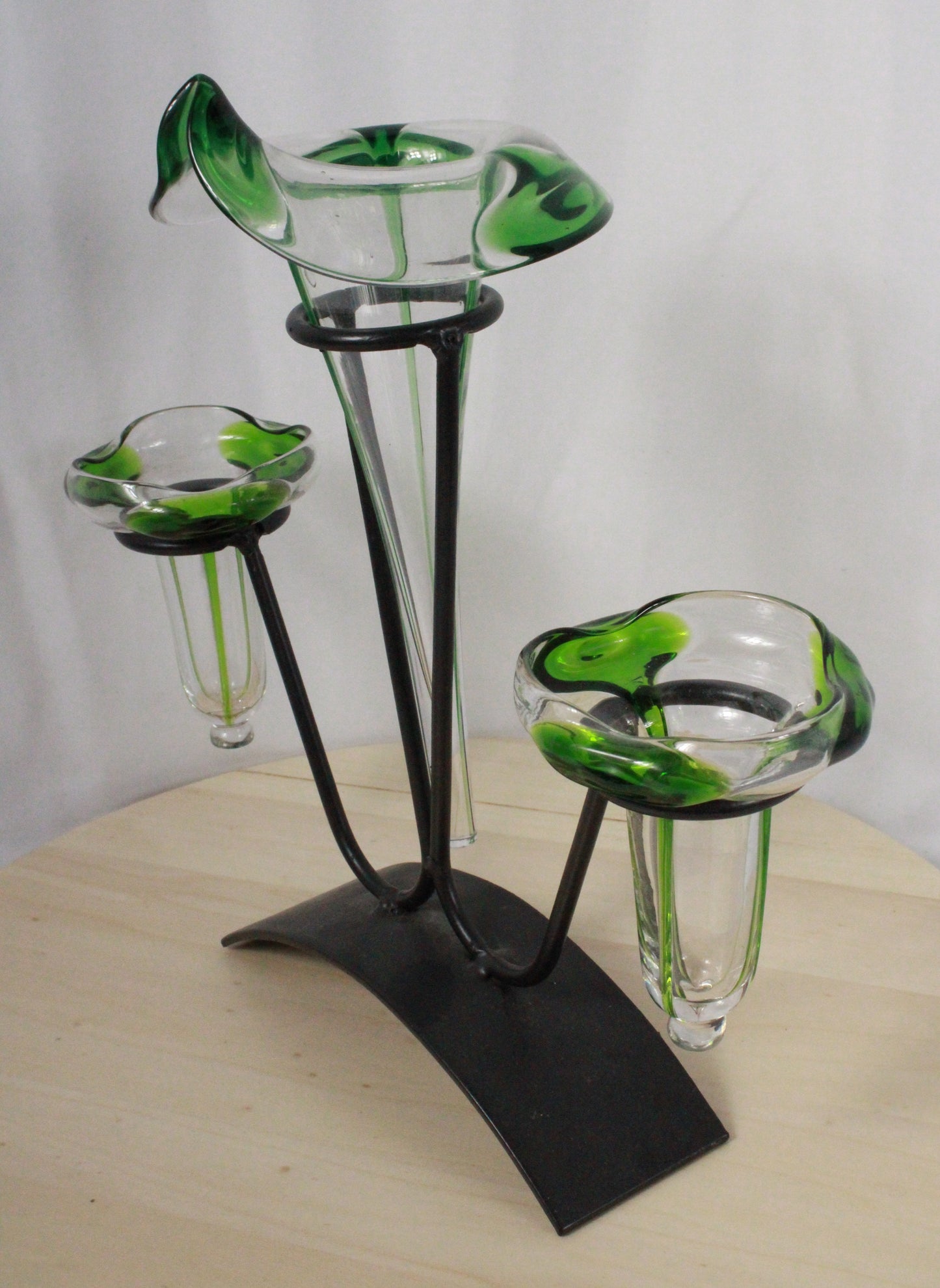Antique Stuart & Sons Art Nouveau Glass Epergne Centerpiece
