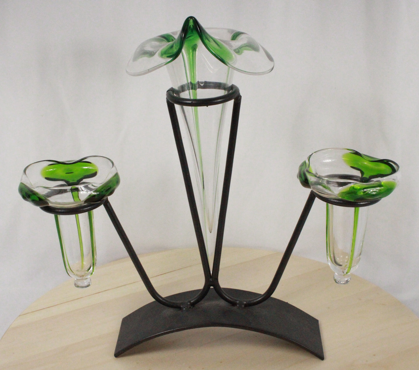 Antique Stuart & Sons Art Nouveau Glass Epergne Centerpiece