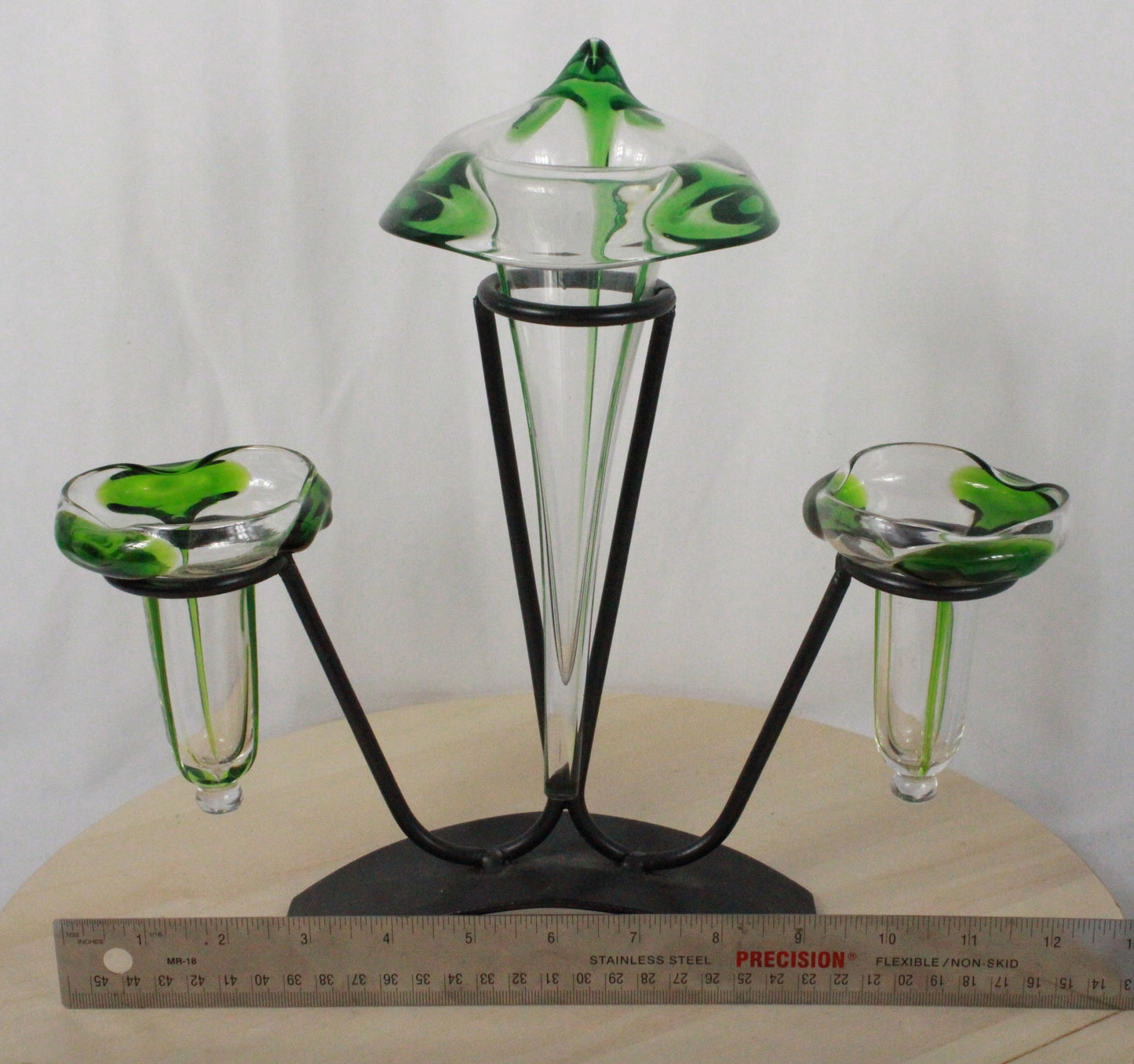 Antique Stuart & Sons Art Nouveau Glass Epergne Centerpiece