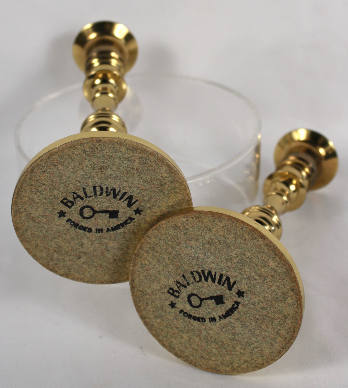 Vintage Baldwin Forged Brass Candlestick Holders
