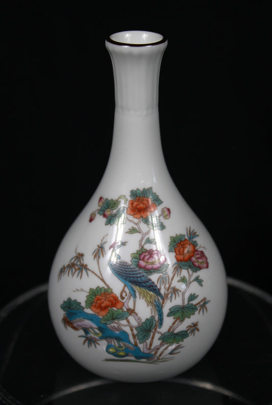 Wedgwood Bone China Kutani Crane Teardrop Bud Vase, Made in England