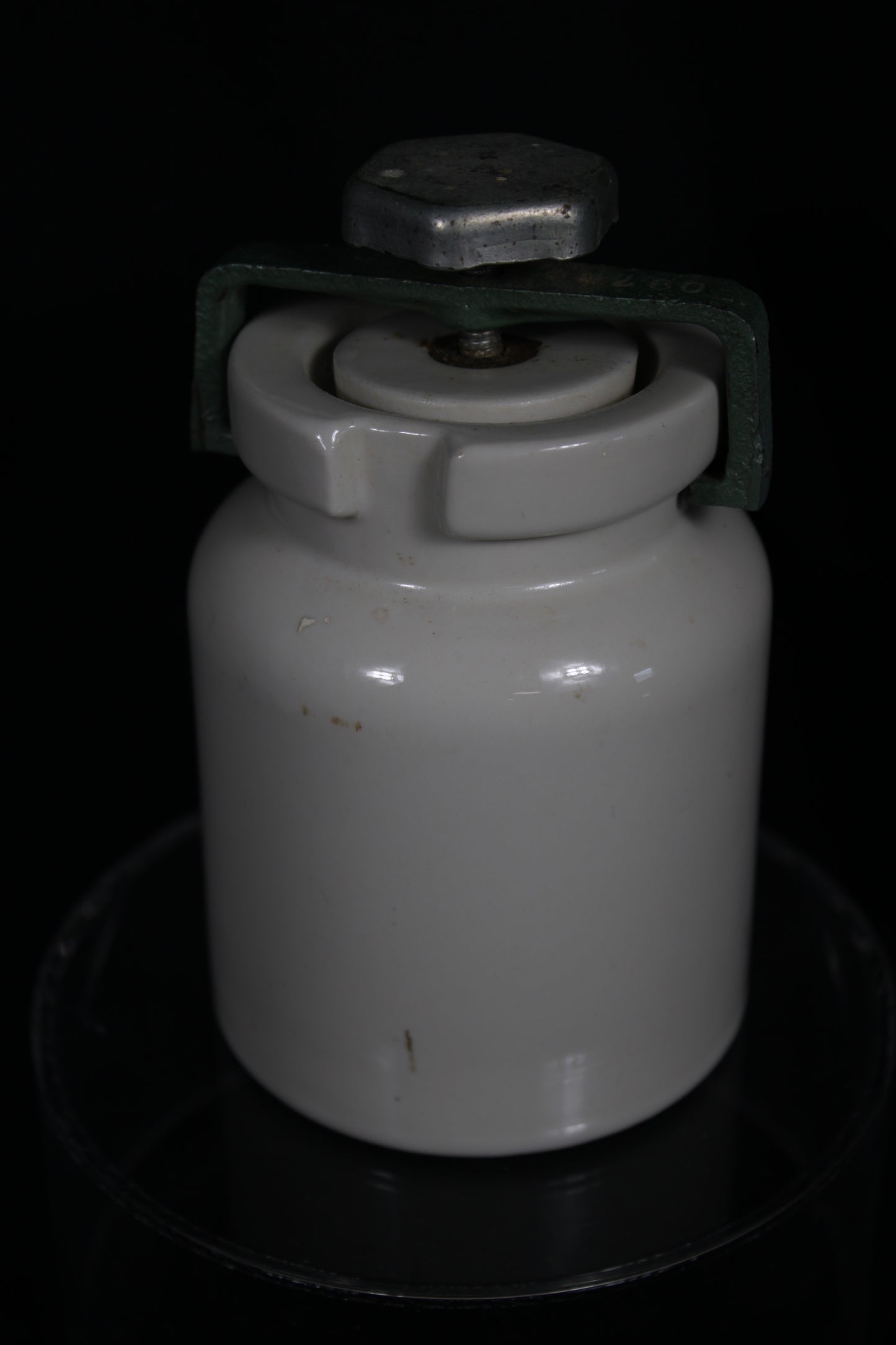 Vintage BF 000 Ceramic Ball Mill Grinding Jar with Clamp Lid