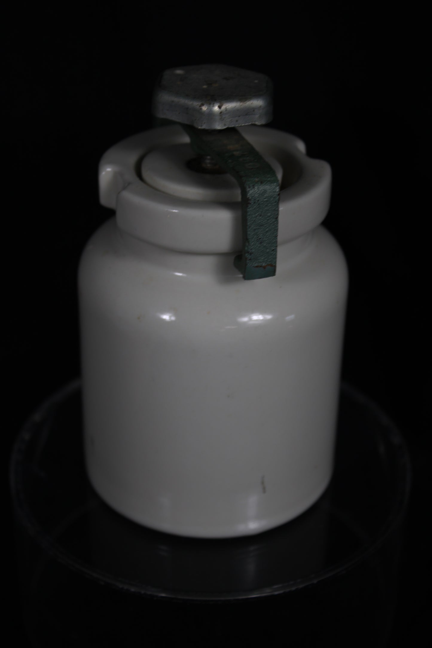 Vintage BF 000 Ceramic Ball Mill Grinding Jar with Clamp Lid