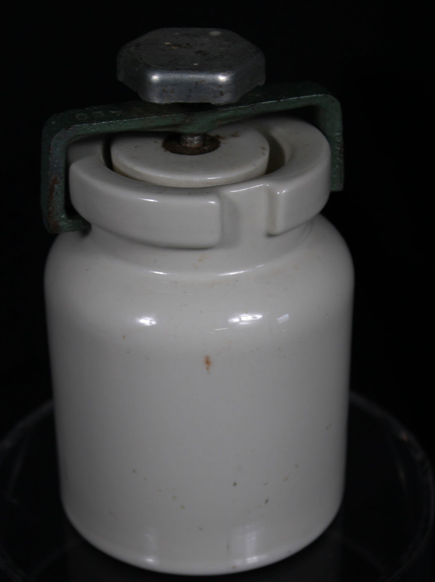 Vintage BF 000 Ceramic Ball Mill Grinding Jar with Clamp Lid
