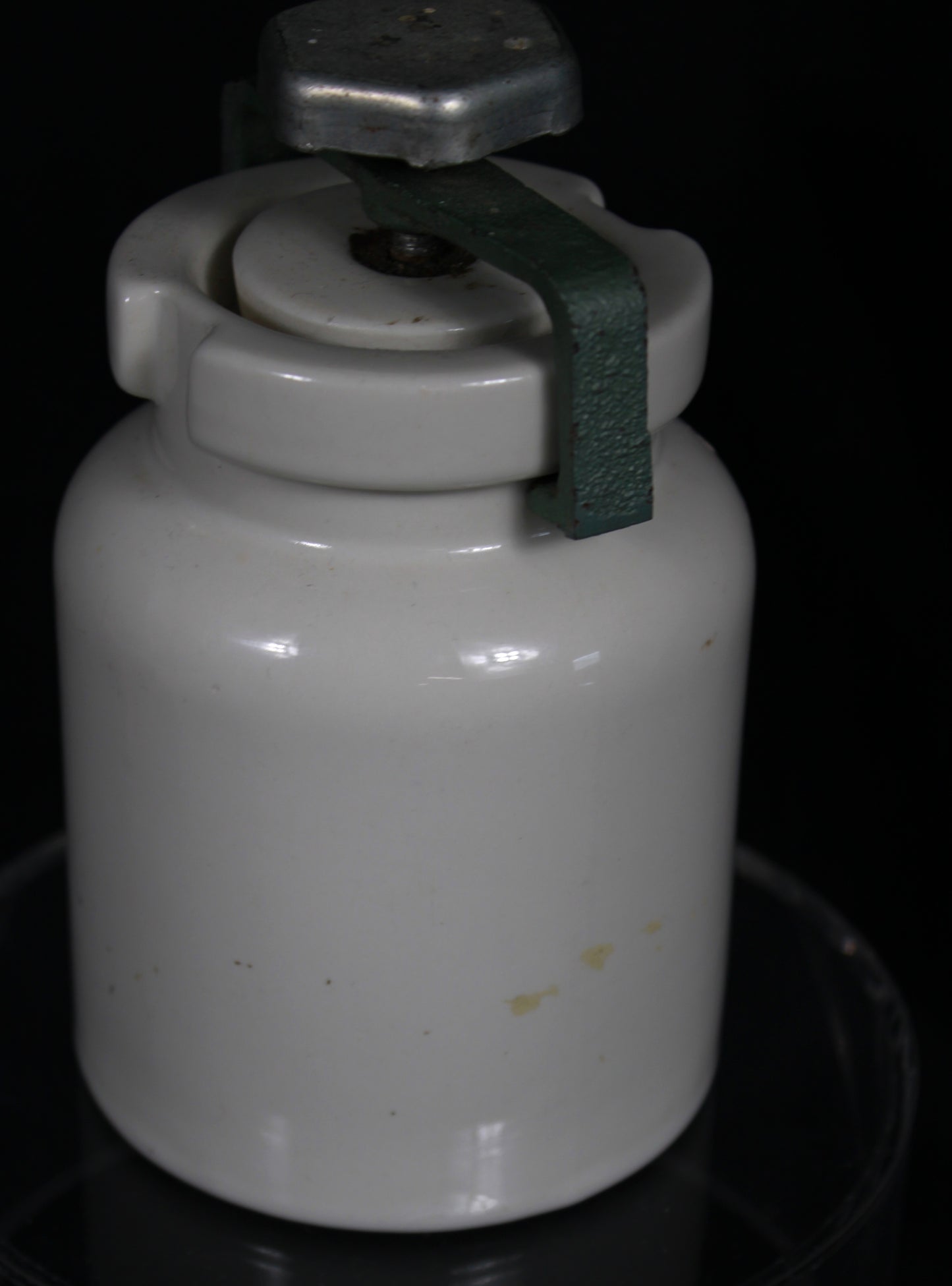 Vintage BF 000 Ceramic Ball Mill Grinding Jar with Clamp Lid