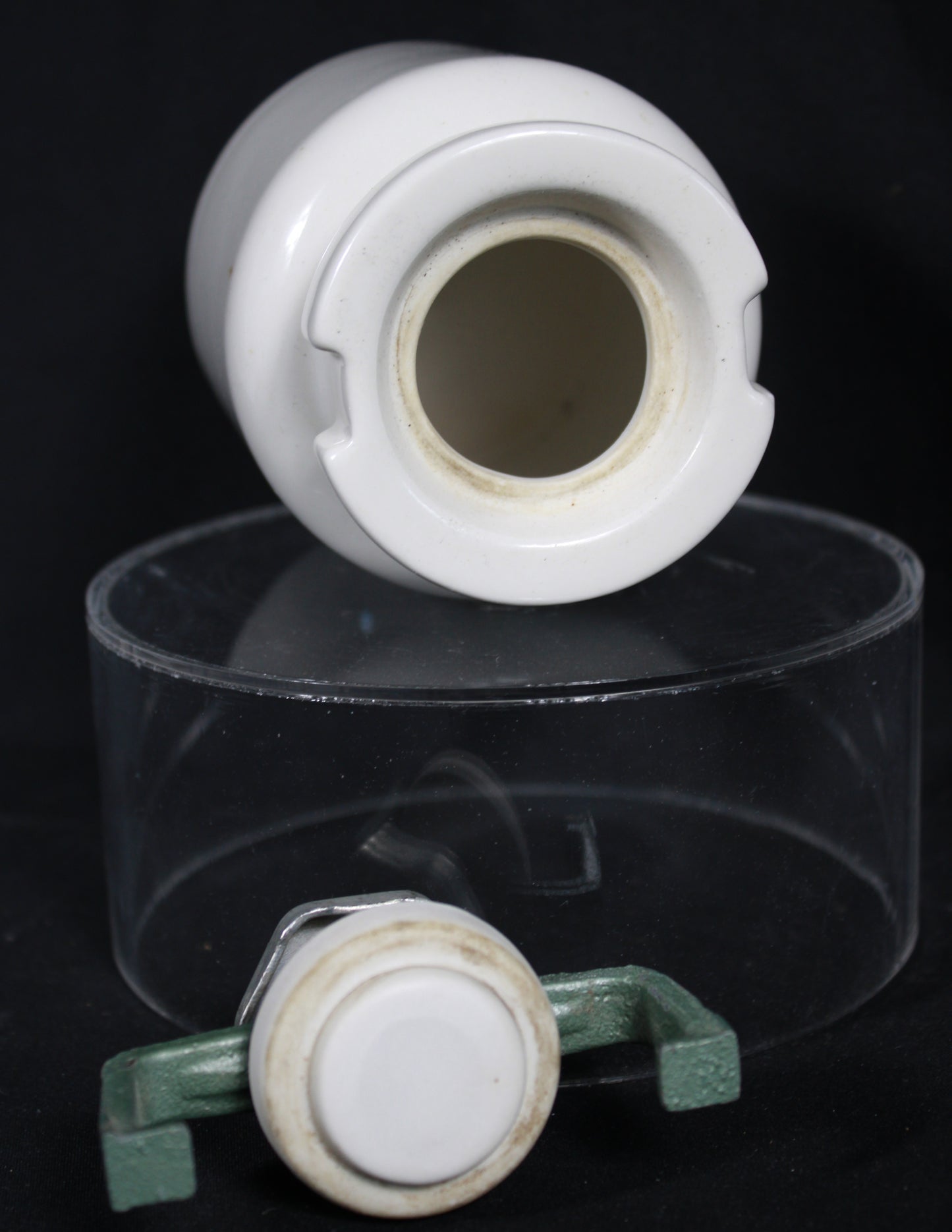 Vintage BF 000 Ceramic Ball Mill Grinding Jar with Clamp Lid