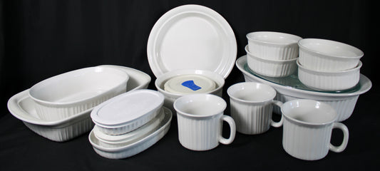 16-Piece Vintage CorningWare French White Stoneware Set