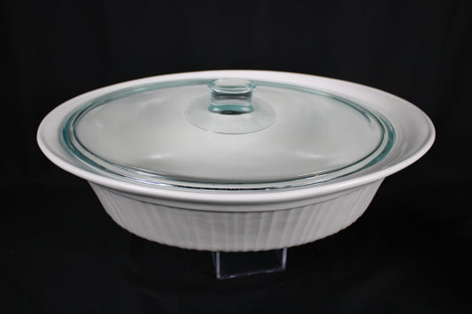 CorningWare French White Oval Casserole Dish 4-Quart