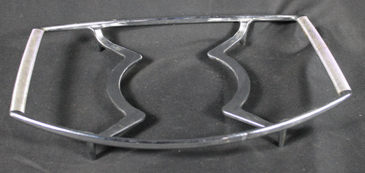 Vintage Corning Ware Chrome P-10-M-1 Buffet Server Trivet with Ribbed Handles