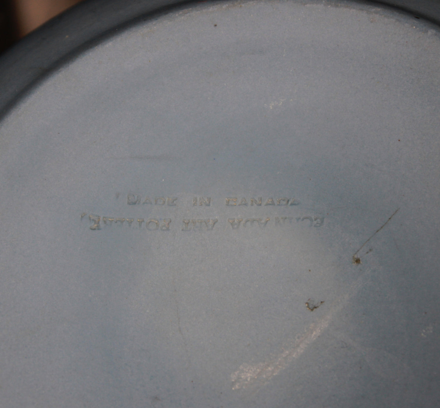 Vintage Ecanada Art Pottery Blue Jasperware Bowl and Ashtray Set