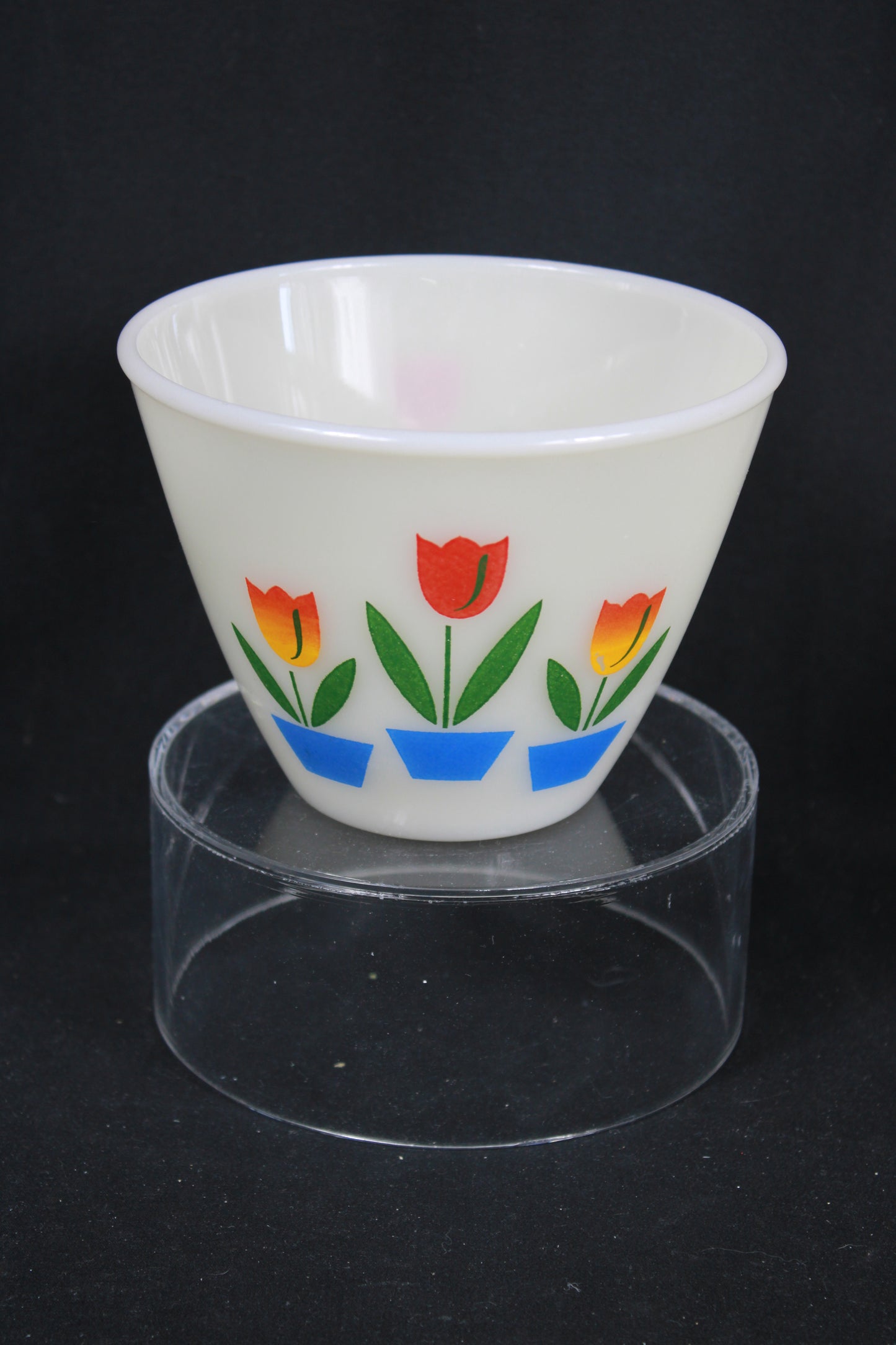 Fire-King Tulip Pattern Milk Glass Mixing Bowl