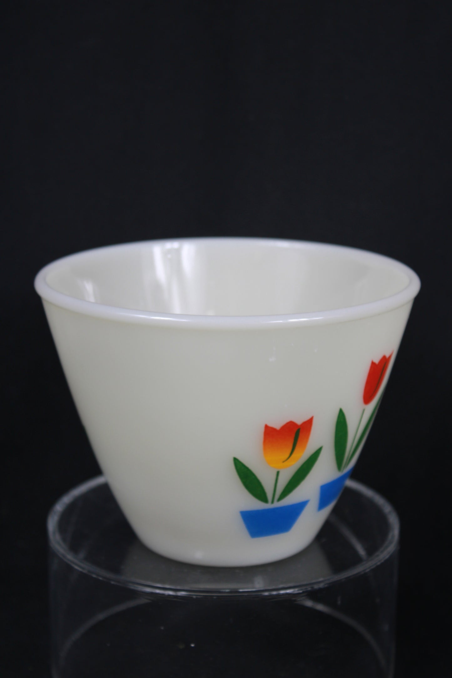 Fire-King Tulip Pattern Milk Glass Mixing Bowl