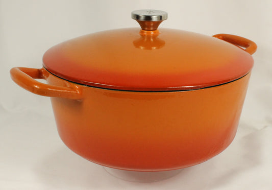 Lagostina Orange Cast Iron Dutch Oven with Lid