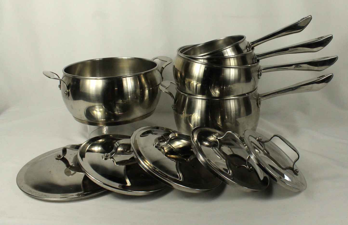 Lagostina Commercial Pro Stainless Steel Pots with Lids - 5 Set