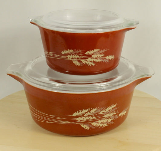 Pyrex Autumn Harvest Casserole Dishes Set of Two