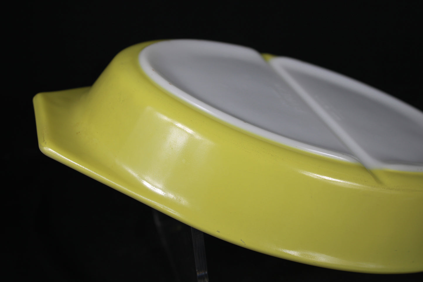 Vintage Pyrex Verde Floral Berries Divided Serving Dish with Lid
