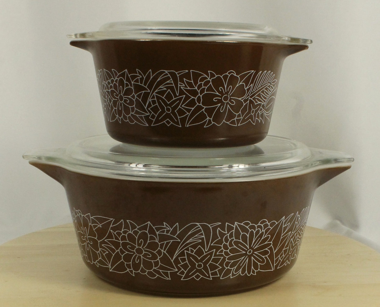 Pyrex Woodland Casserole Dishes Set of Two