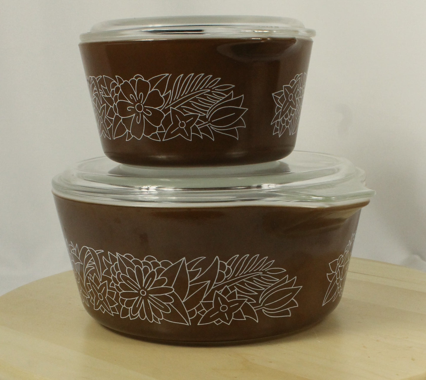 Pyrex Woodland Casserole Dishes Set of Two