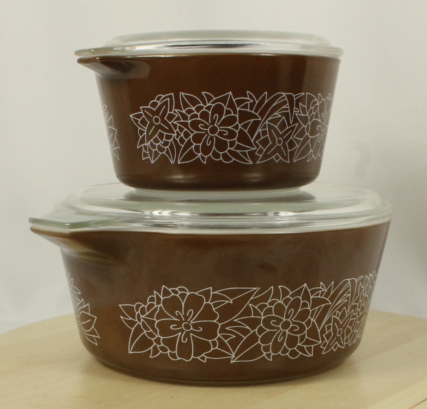 Pyrex Woodland Casserole Dishes Set of Two