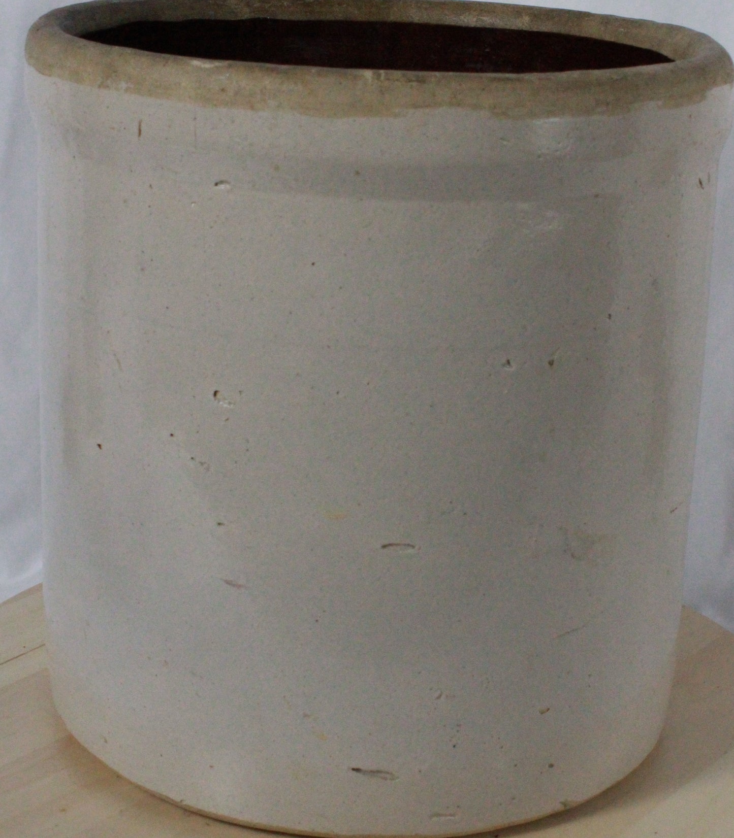 Antique American Stoneware Crock with Albany Slip Interior